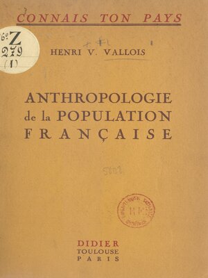 cover image of Anthropologie de la population française